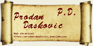 Prodan Dašković vizit kartica